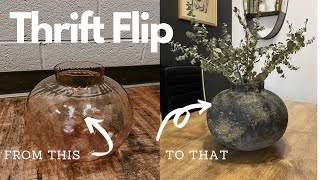 diy aged vessel | thrift flip | simple and easy