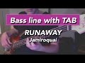 Jamiroquai Runaway bass lesson with tabs  - How to play