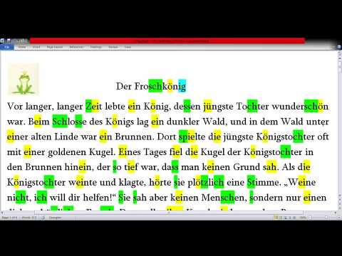 ვსწავლობთ გერმანულად კითხვას (2).Der Froschkönig