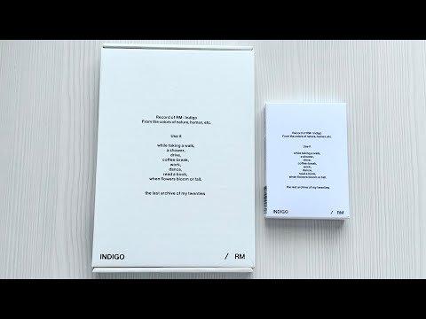 Распаковка альбома RM / Unboxing album RM Indigo (Set)