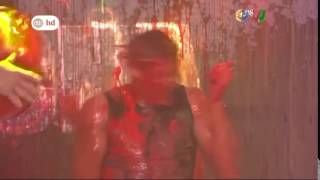 Handsome Model Getting Slimed