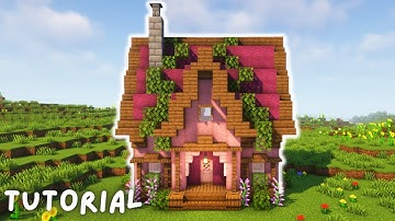 Cherry Blossom Starter House Tutorial - Minecraft 1.20