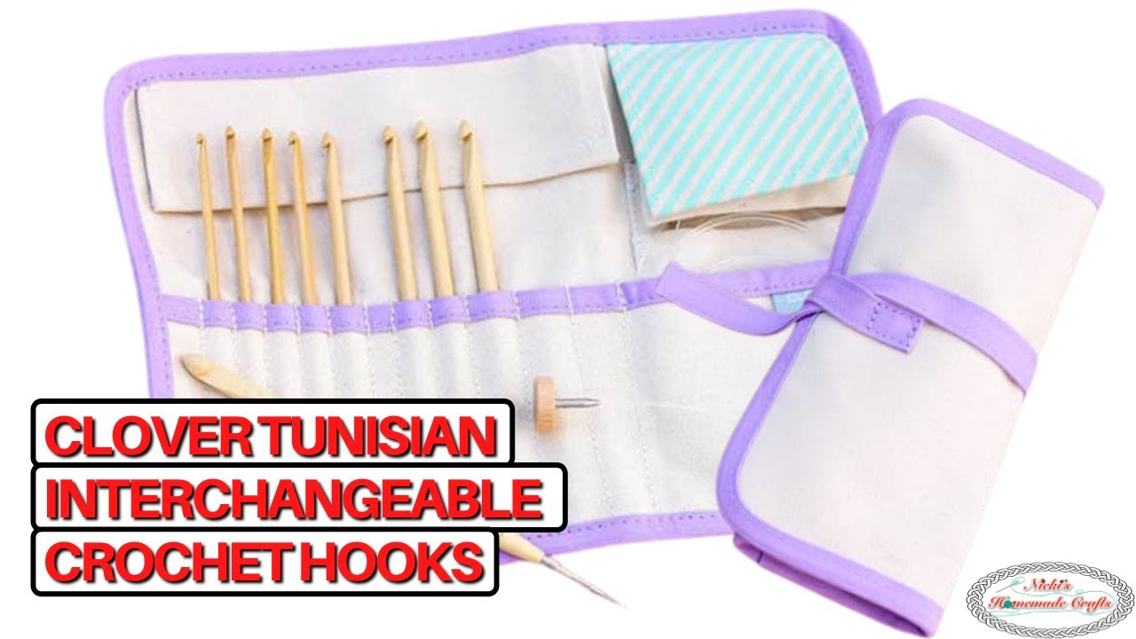 Clover Bamboo Interchangeable Tunisian Crochet Hook Set Takumi