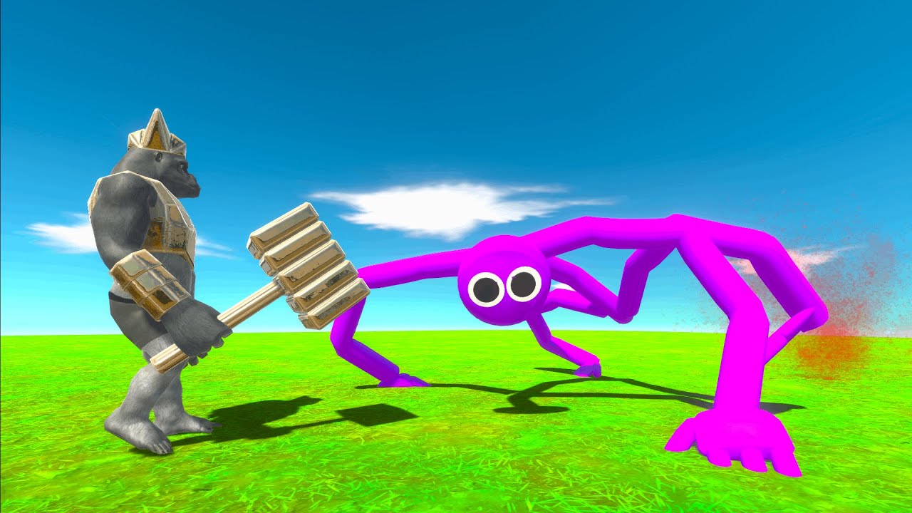 PURPLE VS ANGRY PRIMATES - Animal Revolt Battle Simulator