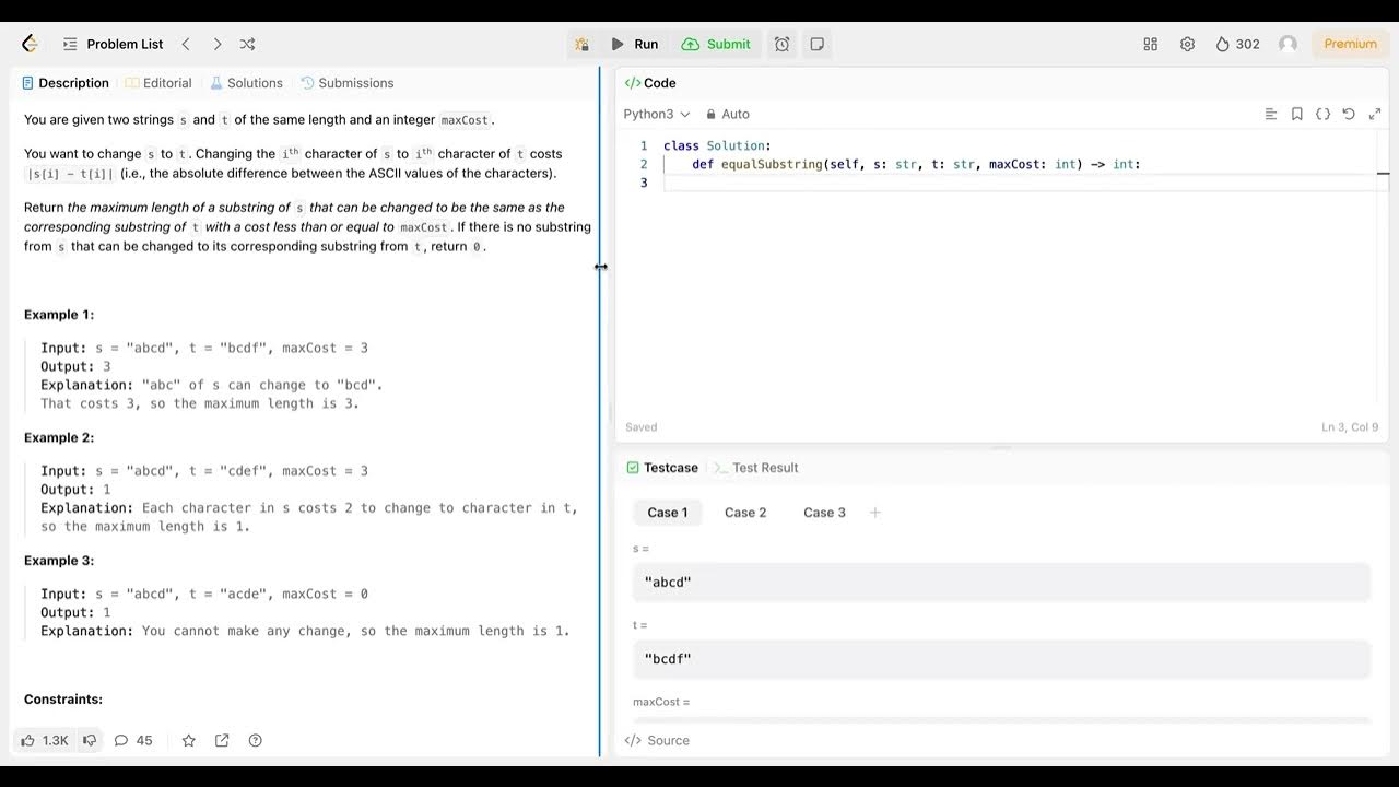 LeetCode DCC May 2024 - Day 28 - 1208. Get Equal Substrings Within ...