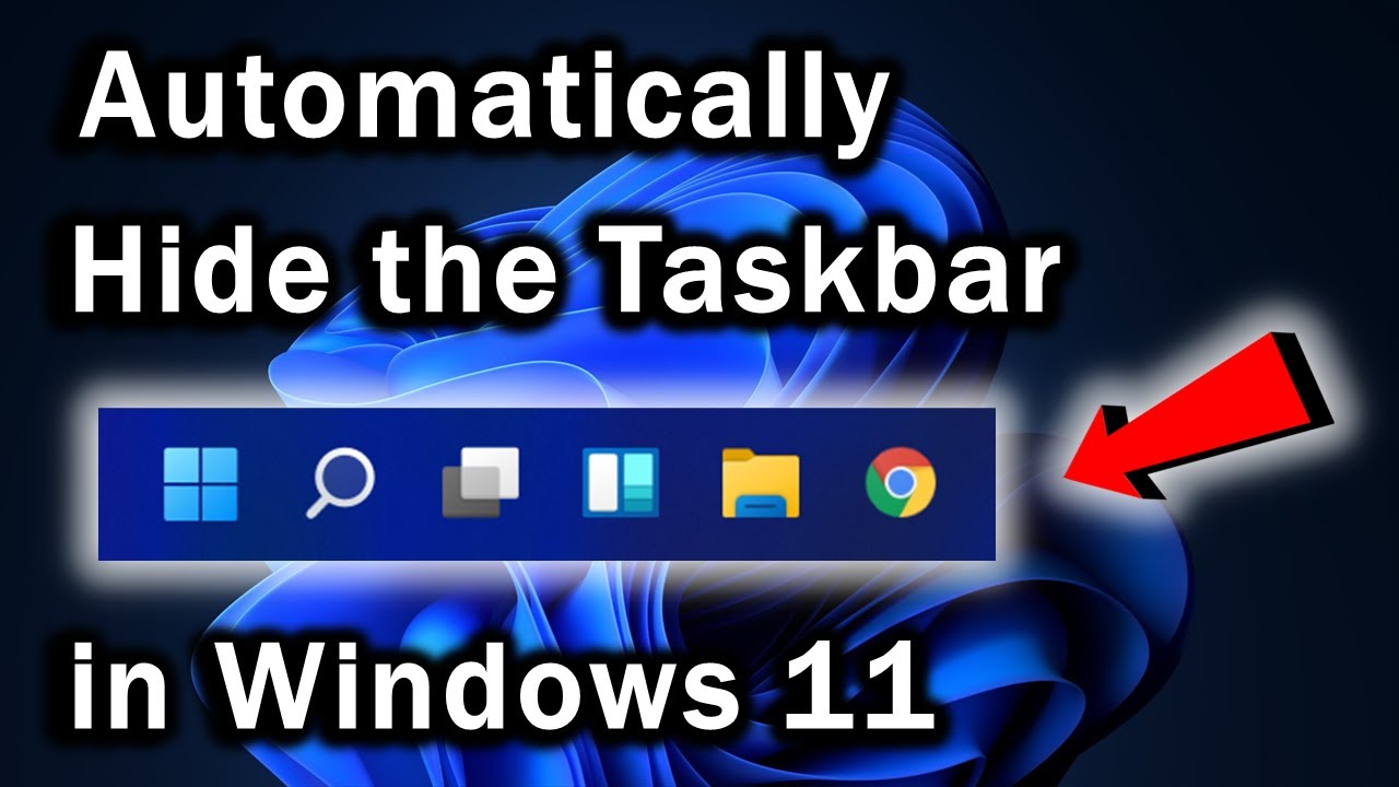 How To Automatically Hide The Taskbar In Windows 11 YouTube