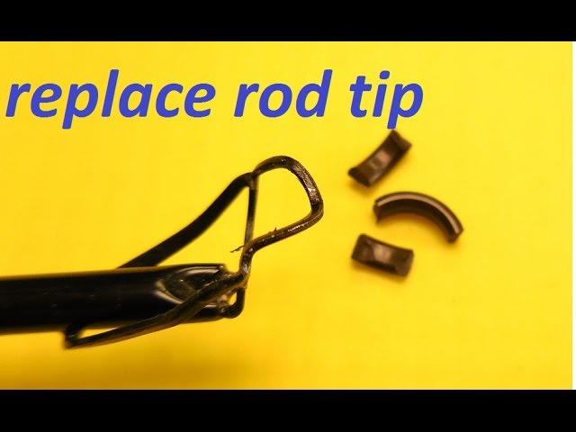 How to replace tip-top on fishing rod using household hardware 