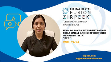 How to take a bite registration for a single arch ZIRPEEK® hybrid bridge with opposing teeth. Step 1