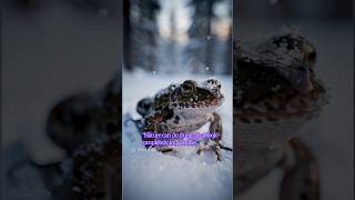 This Frog Freezes, Dies… And Comes Back Alive 😨 #facts #woodfrog