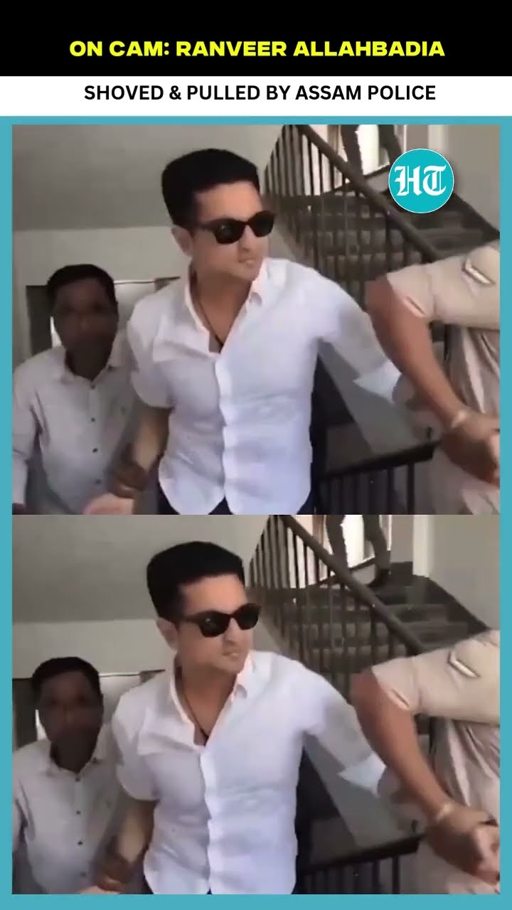 YouTuber Ranveer Allahbadia Shoved \u0026 Pulled By Assam Police | India's Got Latent Row