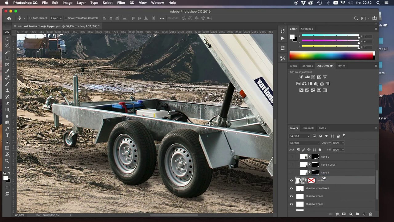 variant 1-vejs tiptrailer