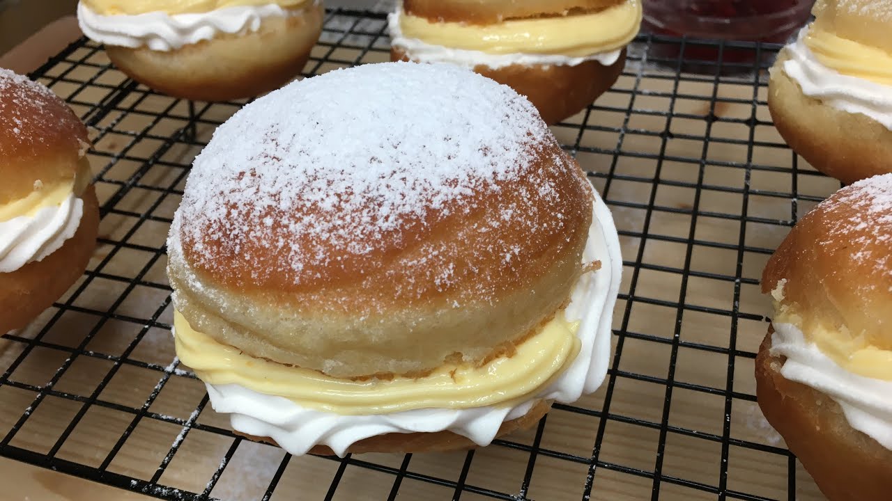 Custard and whipped cream Doughnuts cream doughnuts Custard