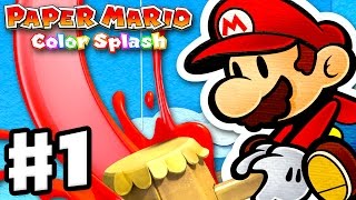 Paper Mario: Color Splash - Gameplay Walkthrough Part 1 - Port Prisma Intro! Huey! (Nintendo Wii U)