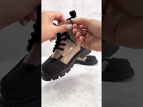 Дитяче демосизонне взуття для дівчаток, черевики, ошатні хайтопи утеплені на липучці. РАЗМЕР: 26-29, видео 1