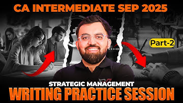 CA Inter Strategic Management (SM) Writing Practice Session - 2 | Rahul Bhutani Sir