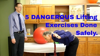 5 DANGEROUS Lifting Exercises Done Safely.  Protect Back & Shoulders