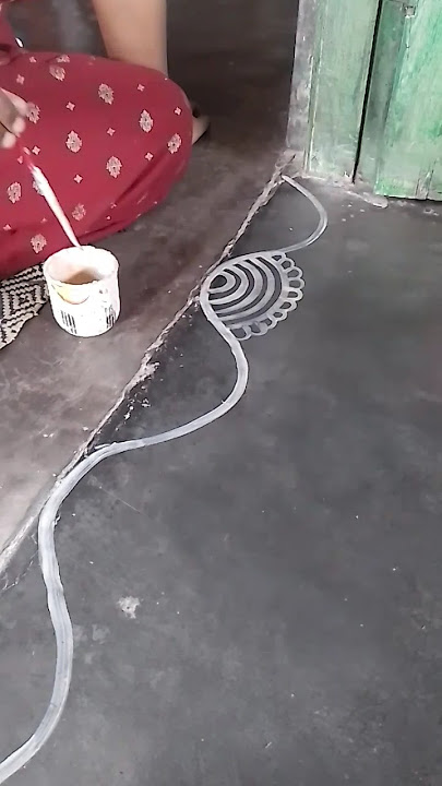 Door Alpona Design Simple Alpona Design Bengali Style #alpona #rangoli #simplealpona #muggulu