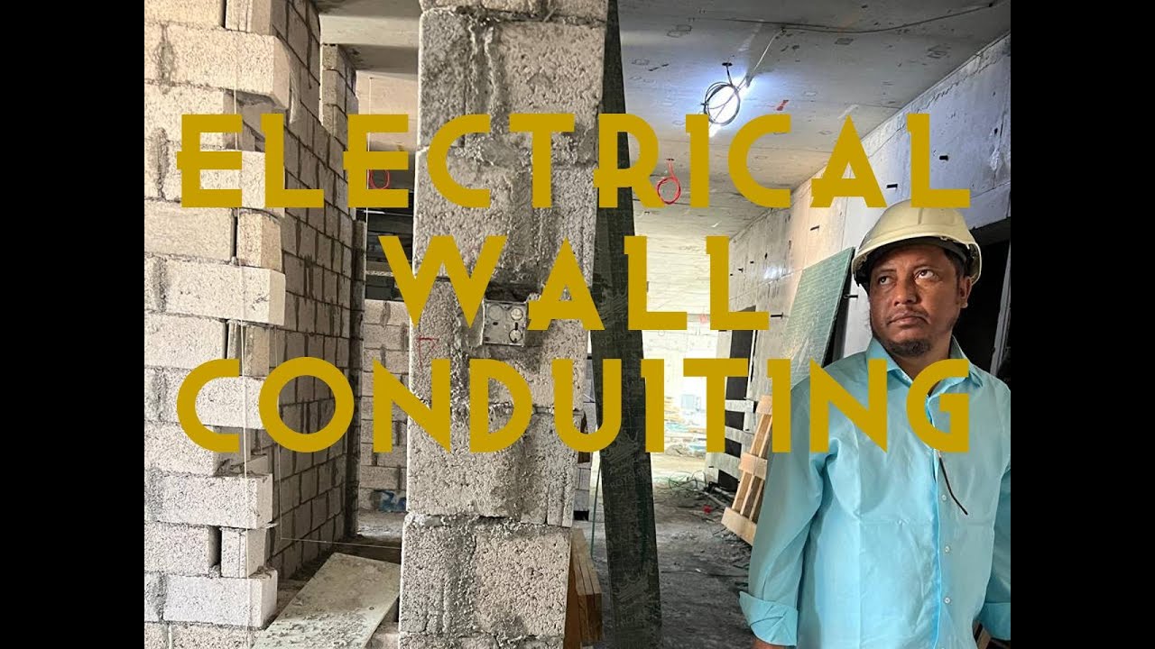 Electrical Wall Conduiting for Flat | GI Box Fixing, Switches, Sockets & Water Heater Points