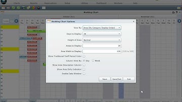 Options in the Booking Chart