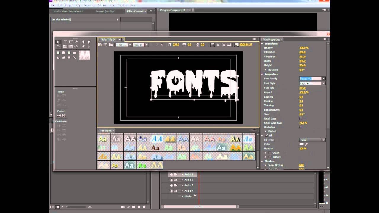 Adobe premiere text effects