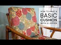 How to Make a Basic Cushion | THRIFT FLIP Makeover | Brimfield Flee Market Boho Rattan Chair
