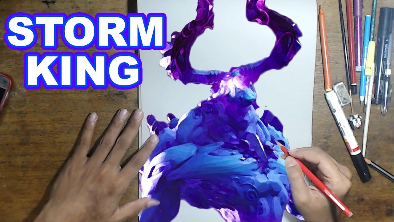 FORTNITE Drawing STORM KING - How to Draw STORM KING  Step-by-Step Tutorial - Fortnite - YouTube