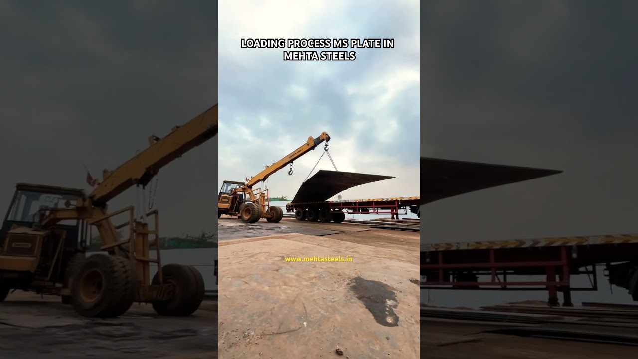 MS PLATE LOADING PROCESS TRUCK - PLATE ULTRASONIC TESTING - LOADING -  WEIGHT CALCULATION - DELIVERY