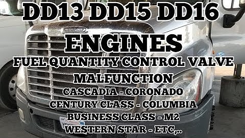 Freightliner Cascadia DD13 DD15 DD16 fuel quantity control valve malfunction noise unstable pressure