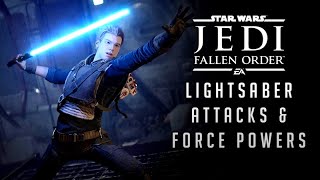 STAR WARS Jedi: Fallen Order - All Lightsaber Skills & Force Powers Showcase