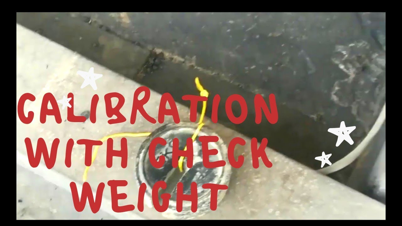 weigh feeder calibration with check weight YouTube