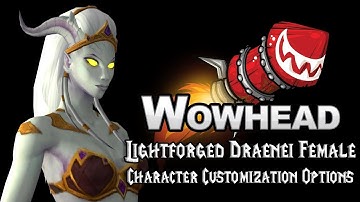 Lightforged Draenei Female Character Customization Options