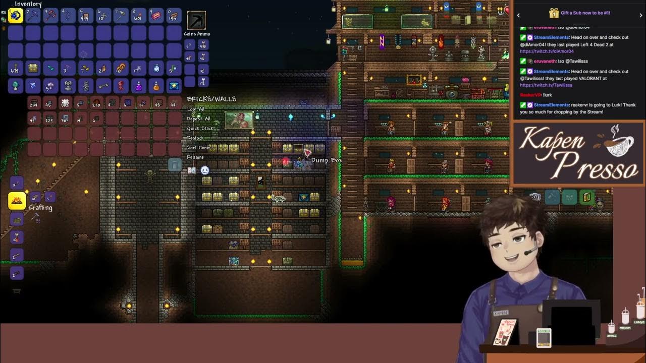 Kapen Terraria Stream Organizing Stuff! YouTube