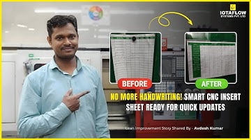 Smart CNC Insert Sheet Update | Save Time with Pre-Printed Details | #leanmanufacturing #leaninindia