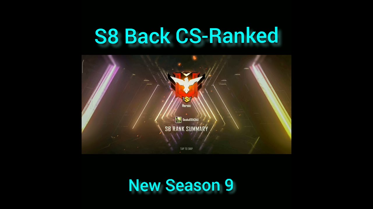 freefire Season 8 Back CS-Ranked ( New Season 9 CS-Ranked) 