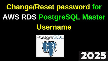 How to change password of AWS RDS for PostgreSQL master username step by step guide | 2025 Updated