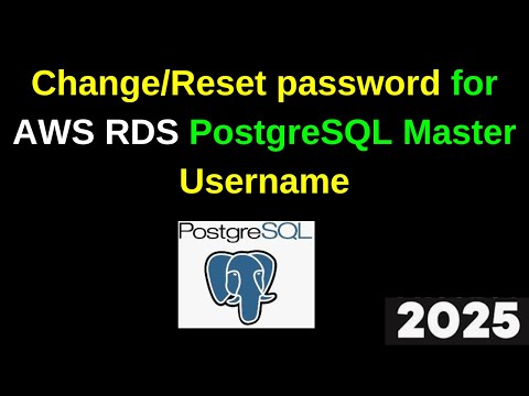 How to change password of AWS RDS for PostgreSQL master username step by step guide | 2025 Updated