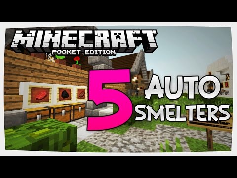 (0.15.6)-machine-made!-|-5-automatic-redstone-smelters-|-minecraft-pe-(pocket-edition)
