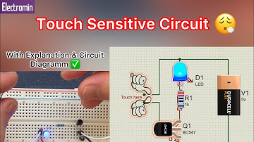 How to build a touch sensitive circuit using BC547 Transistor on breadboard