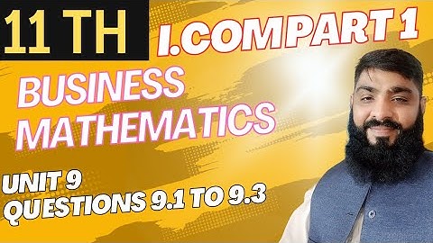 11th class I.com part 1 Business Mathematics unit 9 Binary Number