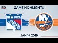 NHL Highlights | Rangers vs. Islanders – Jan. 16, 2020