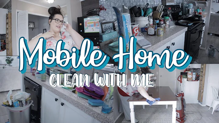 MESSY single wide mobile home clean with me | Mobile home cleaning motivation | real life 🧹 🧼 🧽