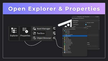 How to Open Explorer & Properties Tabs on Roblox Studio.