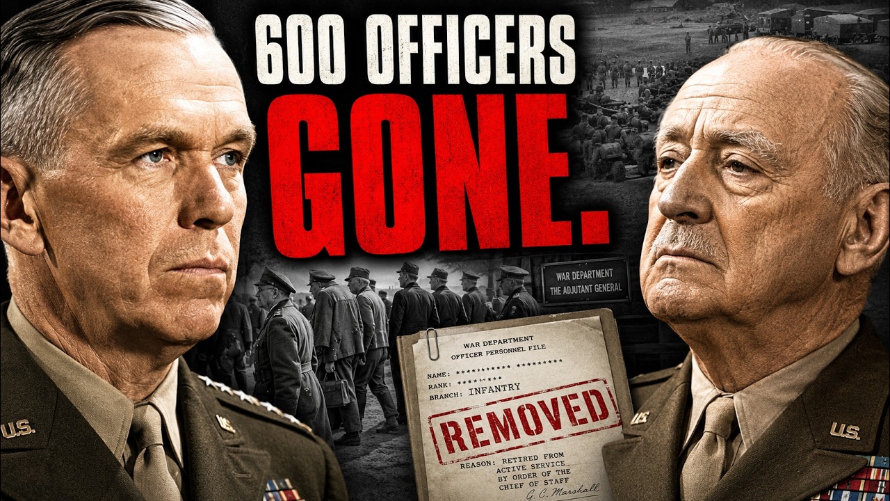 The Ruthless Purge That Won WWII: Why General Marshall Secretly Fired 600 Generals