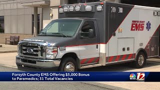 Forsyth County EMS currently hiring with bonuses