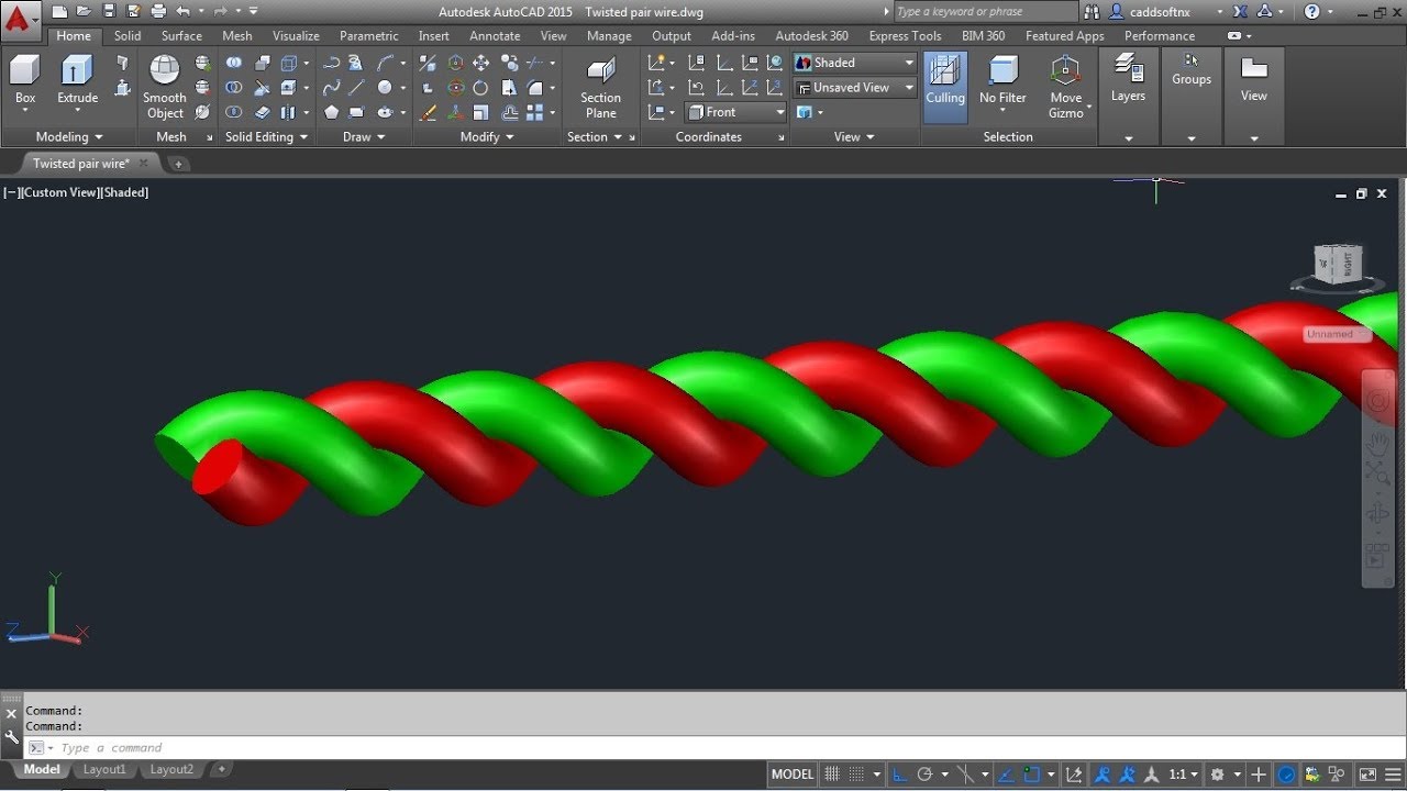  AutoCAD 3D Twisted Pair Wire AutoCAD 3D Cable AutoCAD 