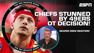 😳 Chiefs STUNNED by 49ers OT choice 'They want the ball?' 😳 | The Pat McAfee Show