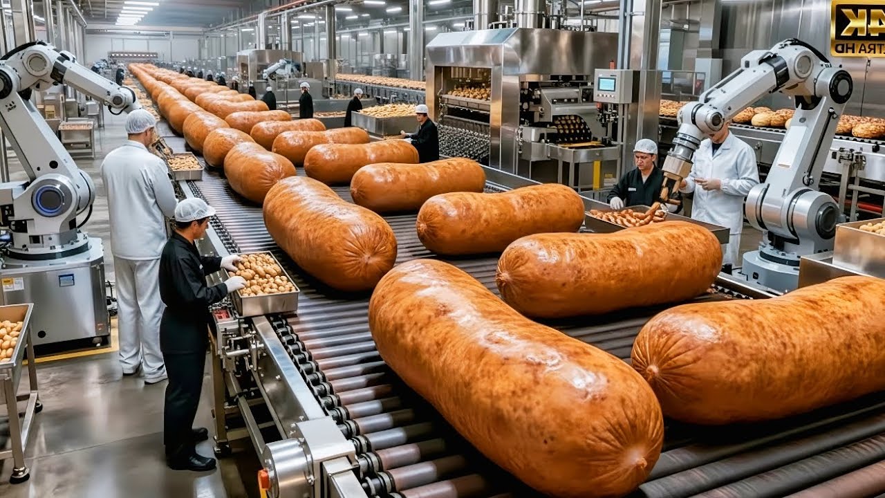 Inside a Modern Sausage Factory: From Raw Meat to Packaged Sausages (Full Process)