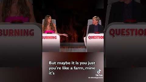 Sofia Vergara and Ellen DeGeneres Playing Burning Questions