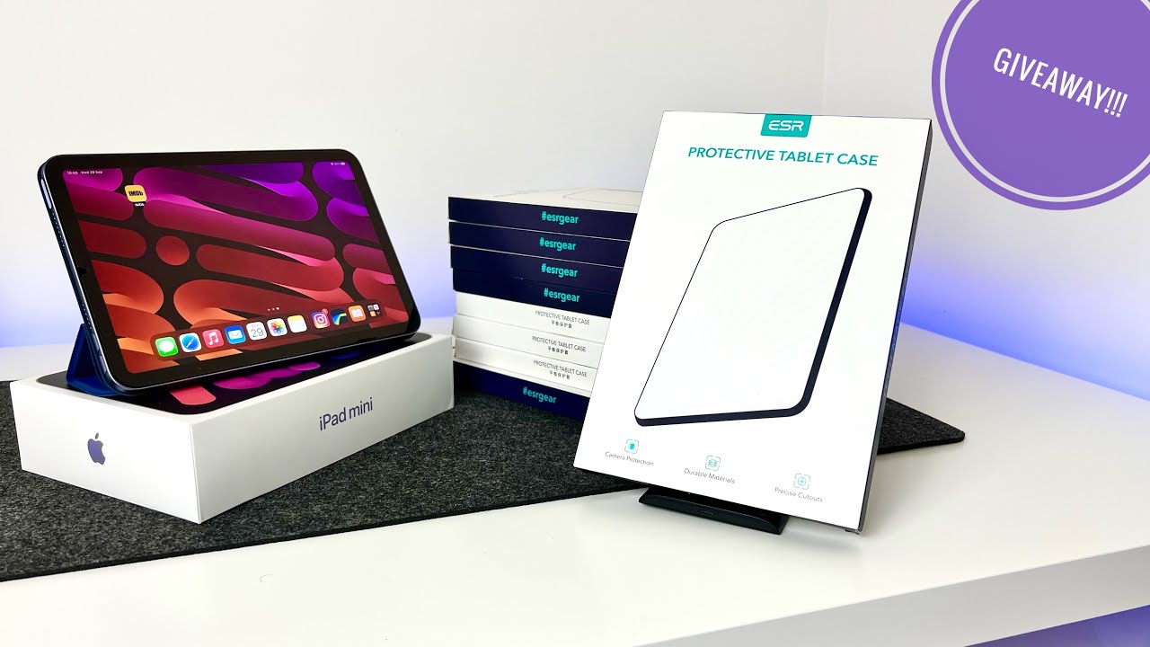 Colourful ESR iPad Mini 6 Cases & Screen Protectors + Giveaway YouTube