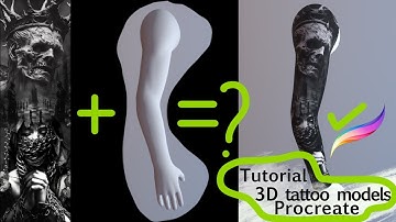 Procreate 3D tattoo models. Super easy way to show design to client.